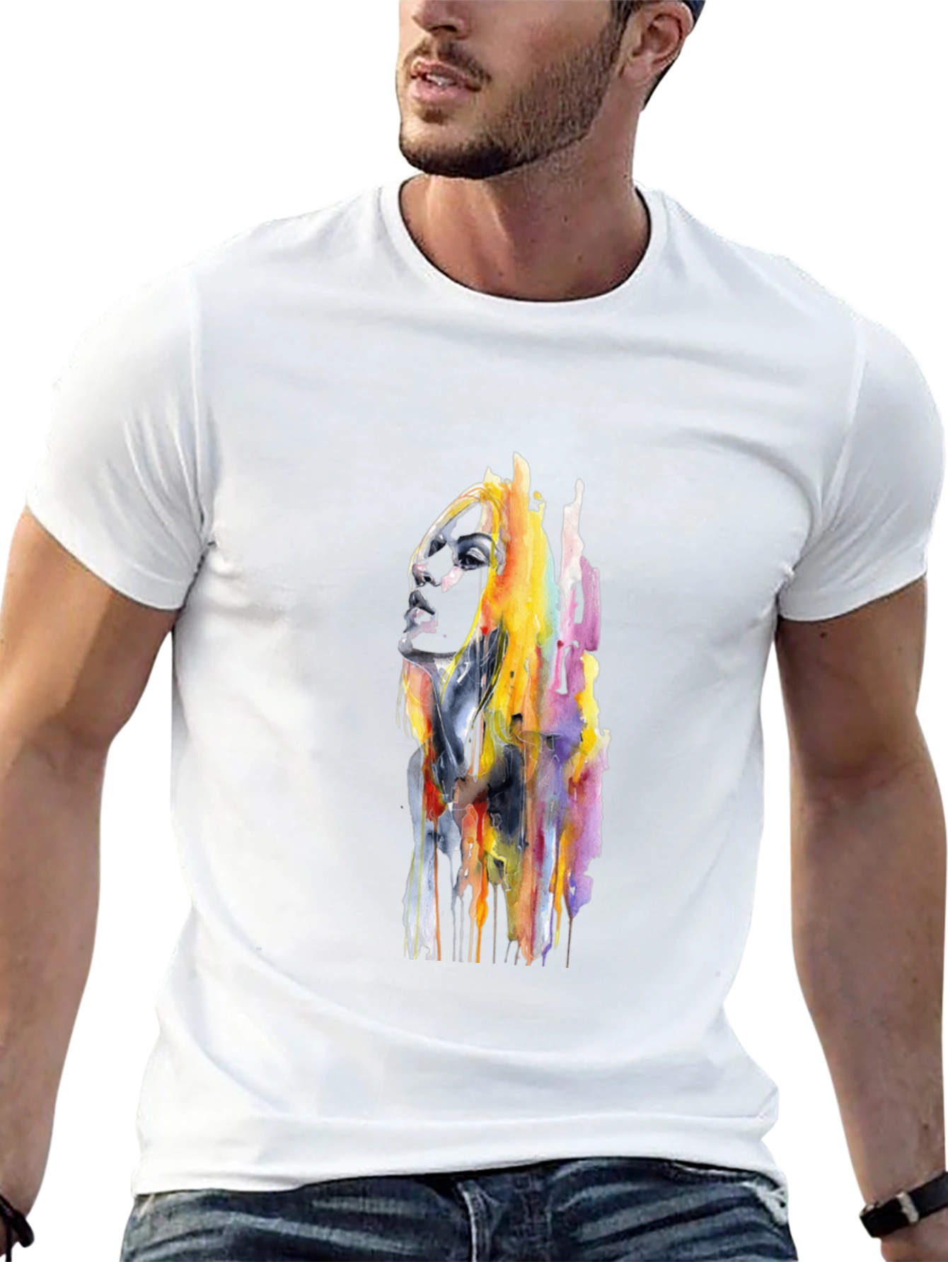 Abstract Woman Graphic T-Shirt - Stylish Unisex Tee