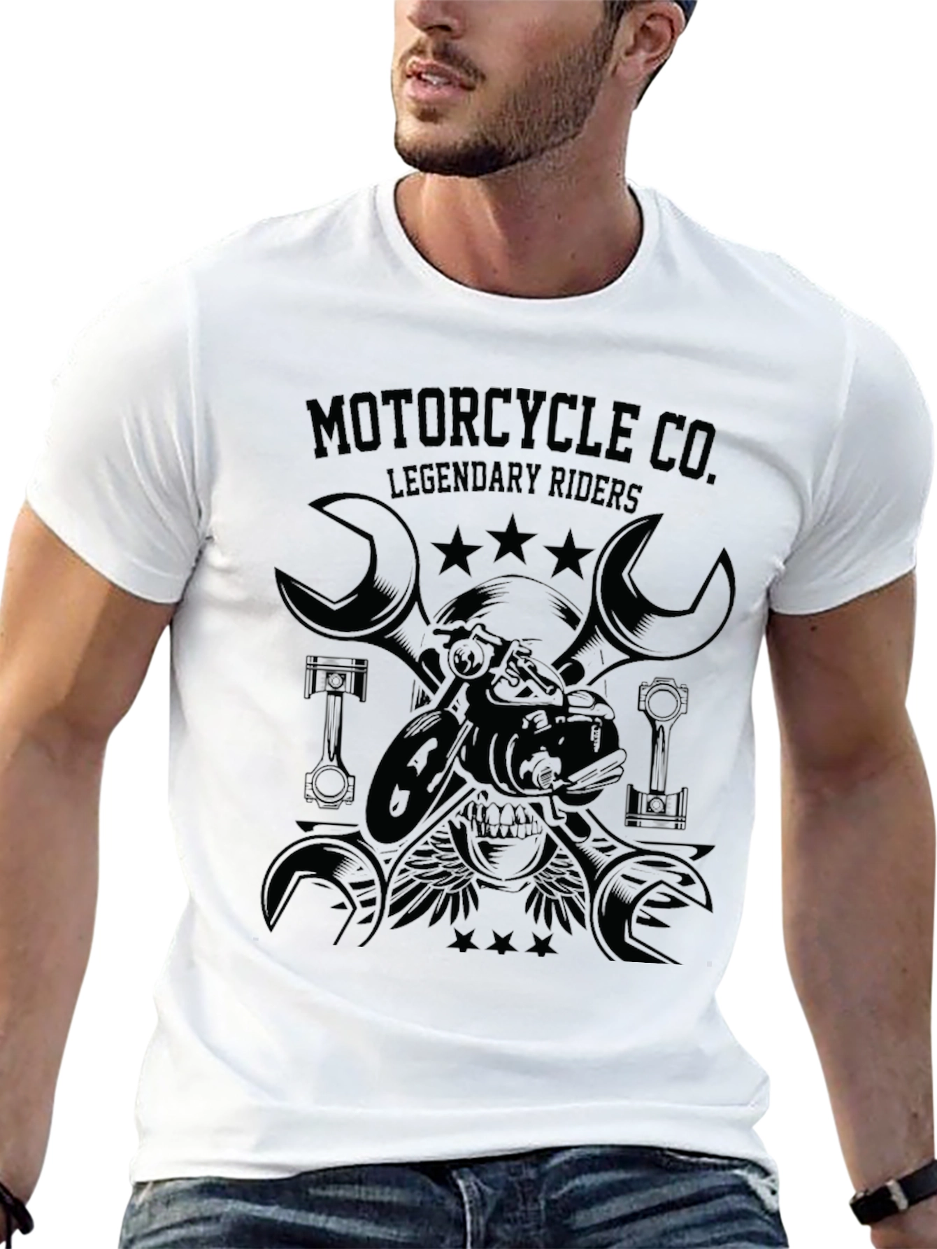 Motorcycle Co. Black Graphic T-Shirt