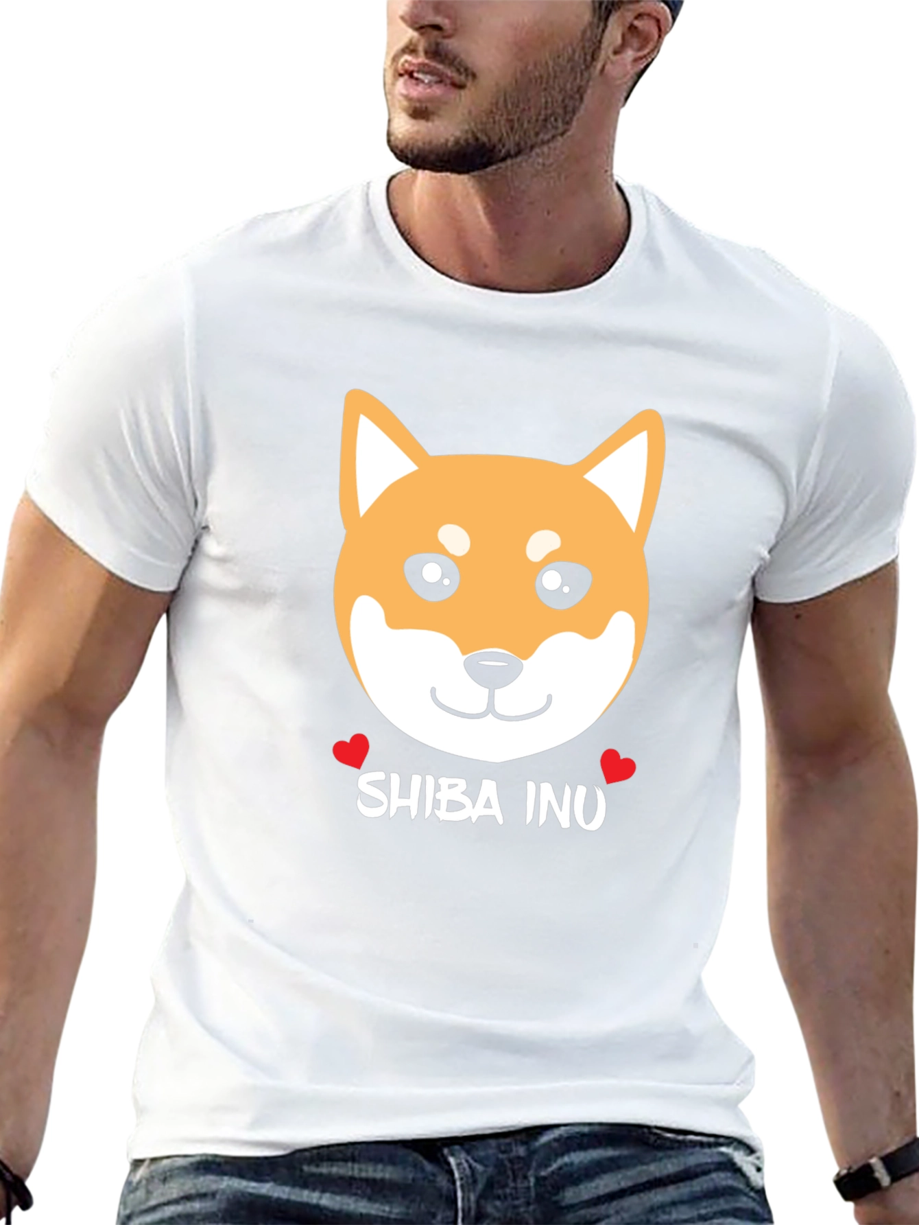 Shiba Inu Dog Graphic Print T-Shirt