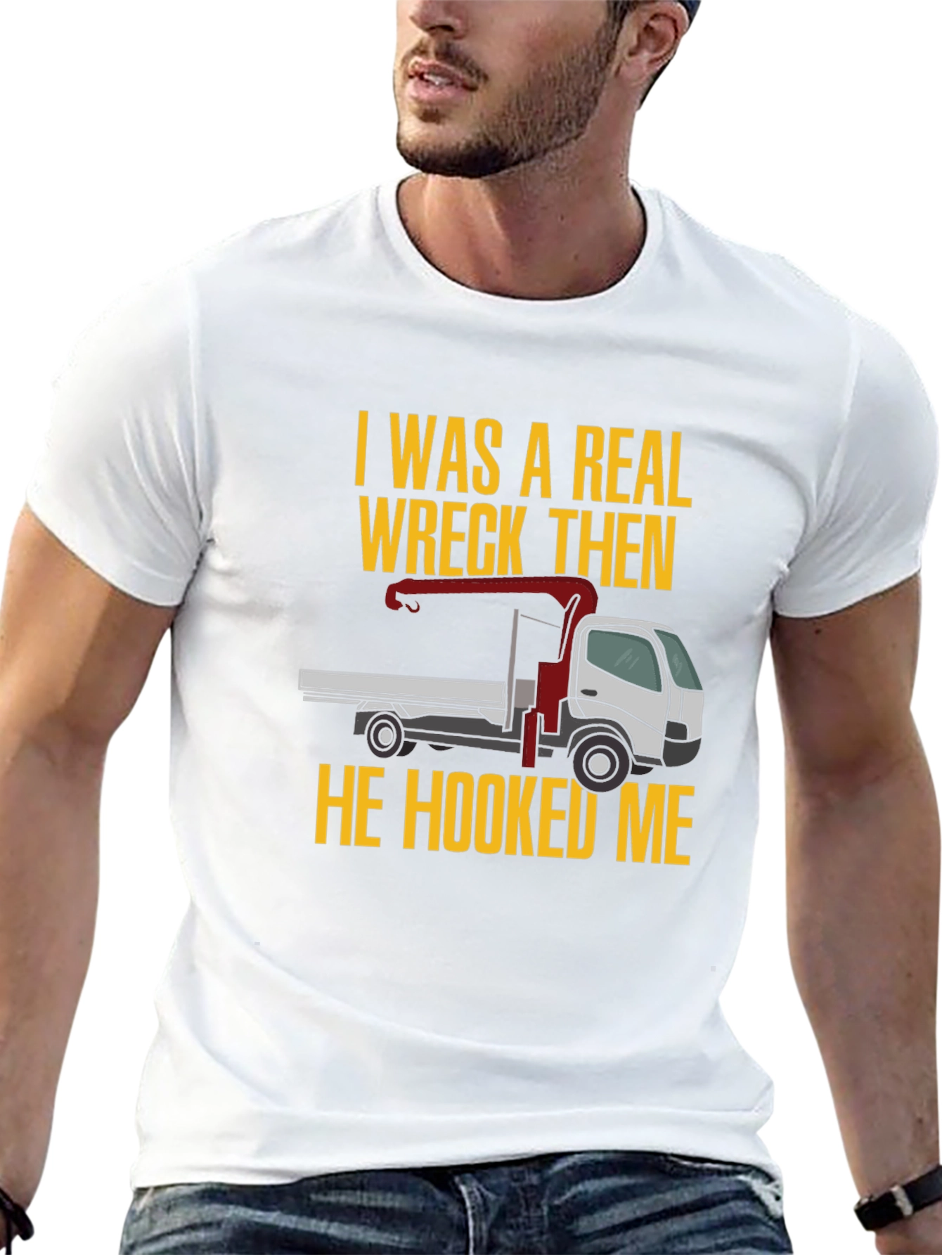 Wreck Then Hooked Me Truck Graphic Tee