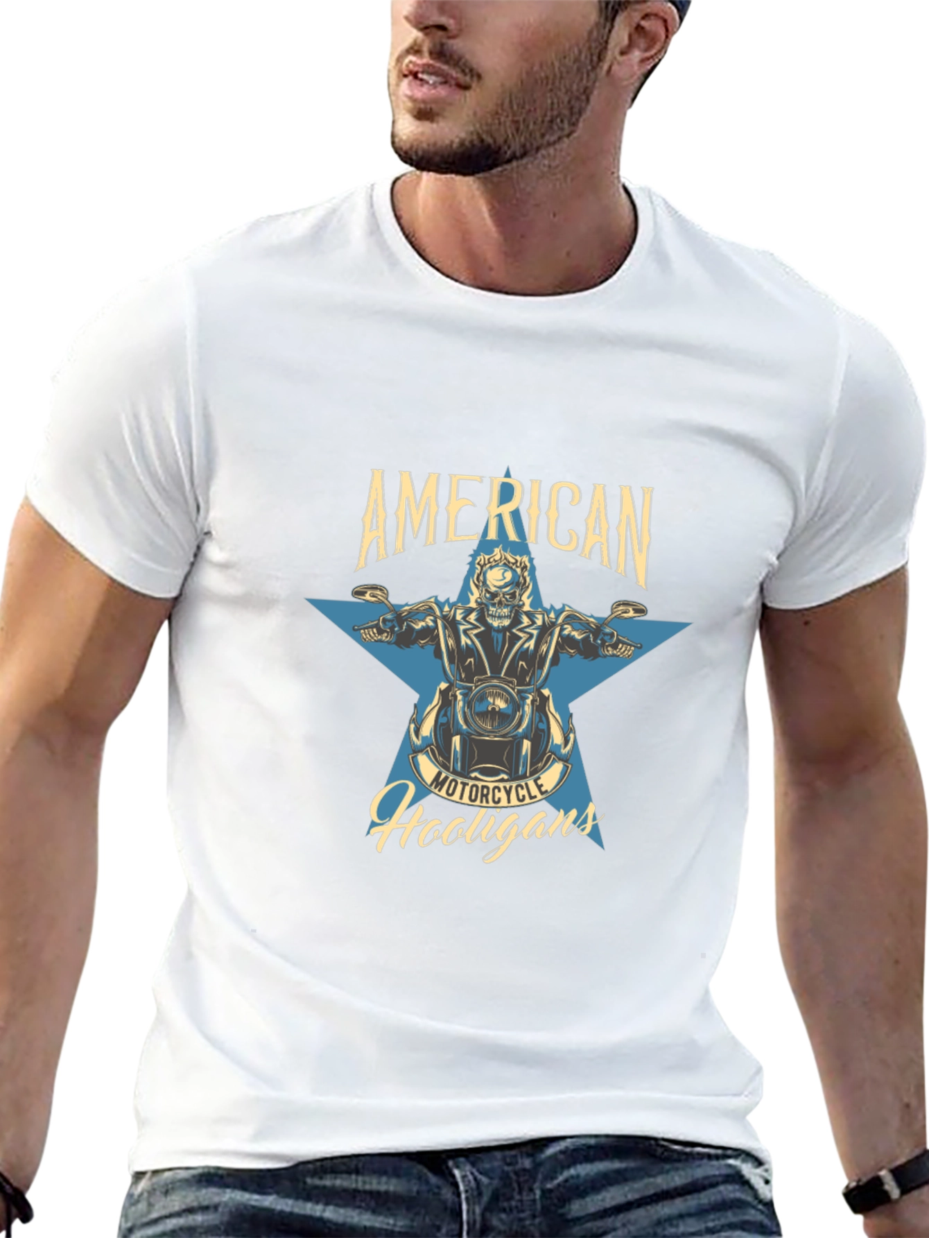 American Motorcycle Hooligans Graphic T-Shirt