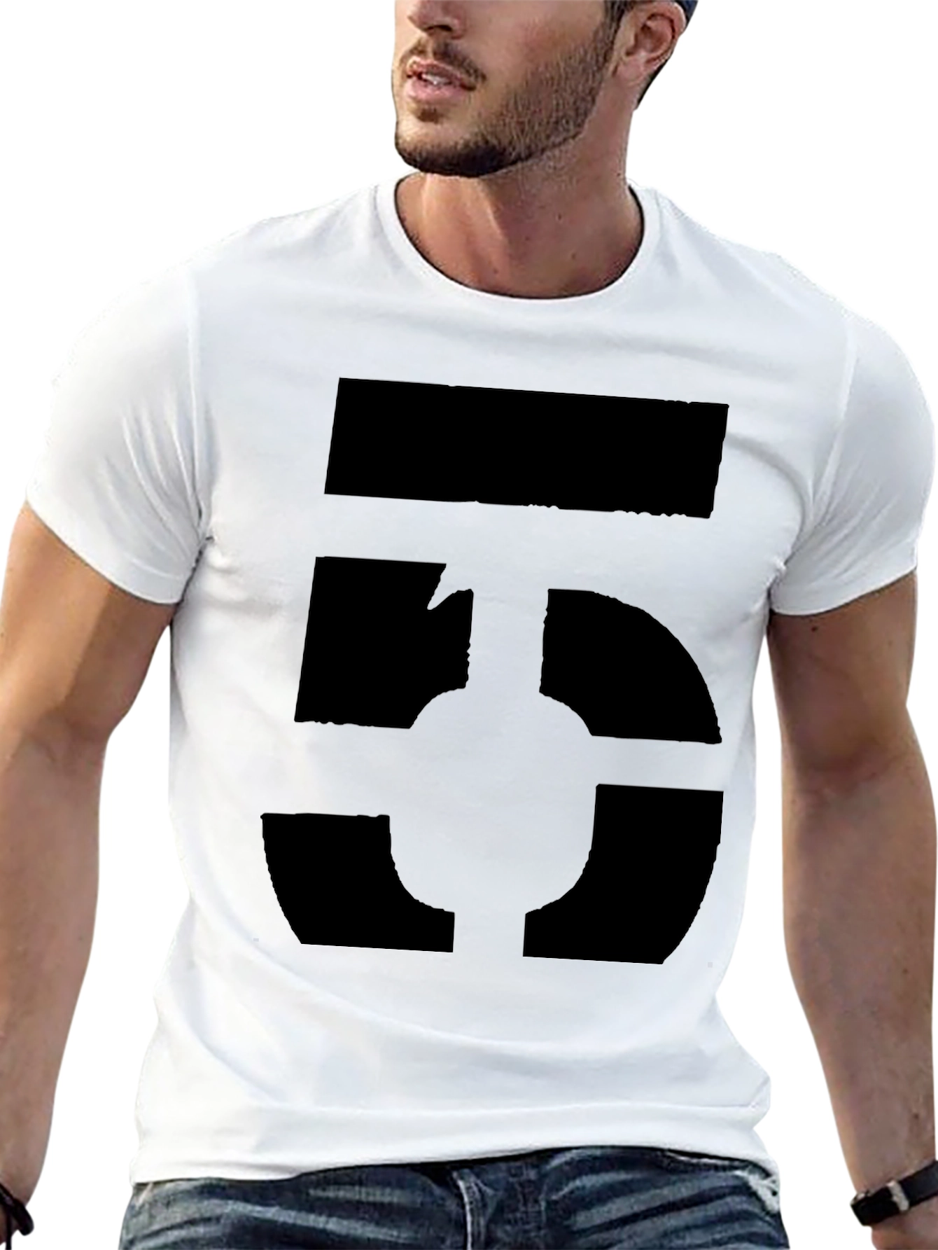 Number 5 Graphic Tee - Modern Casual Style