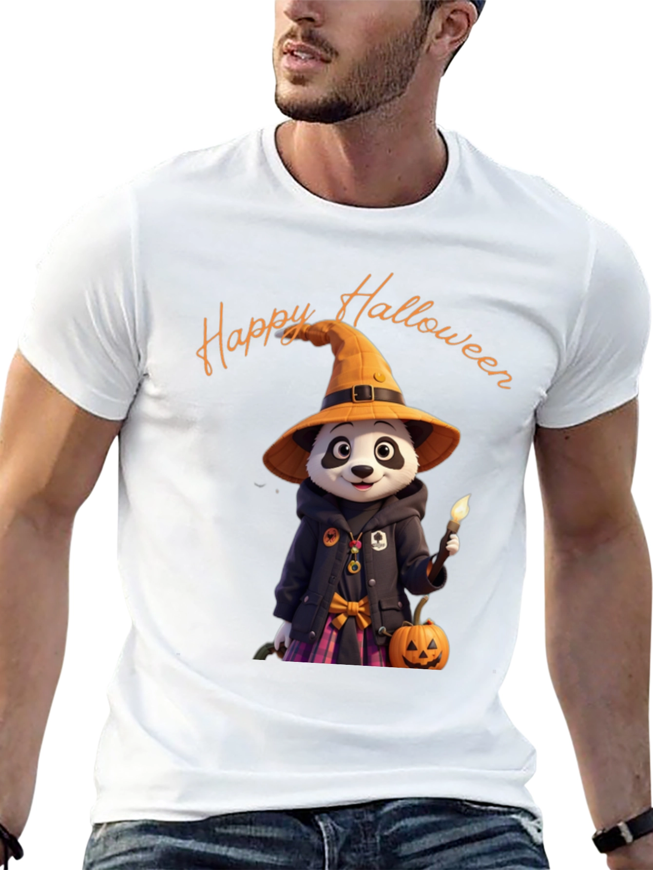 Halloween Panda Graphic T-Shirt