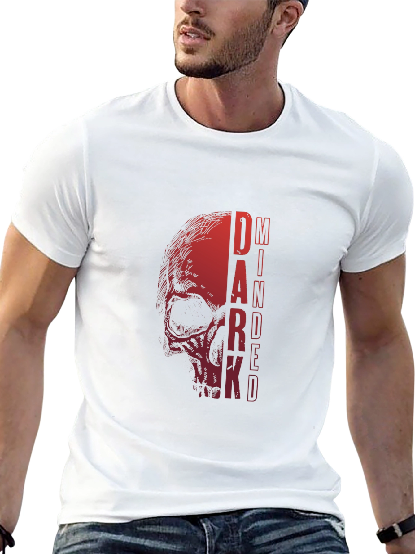 Dark Minded Skull Graphic T-Shirt