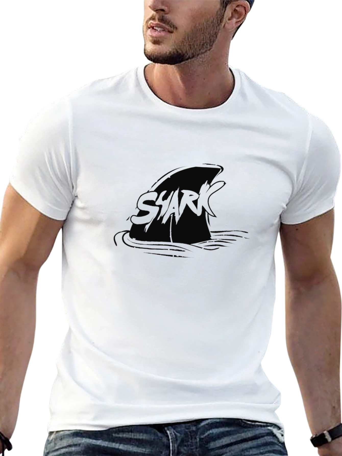 Shark Graphic Tee - Mens Black T-Shirt