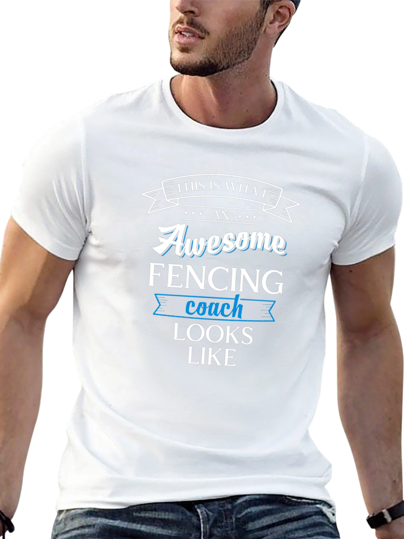 Awesome Fencing Coach Graphic T-Shirt