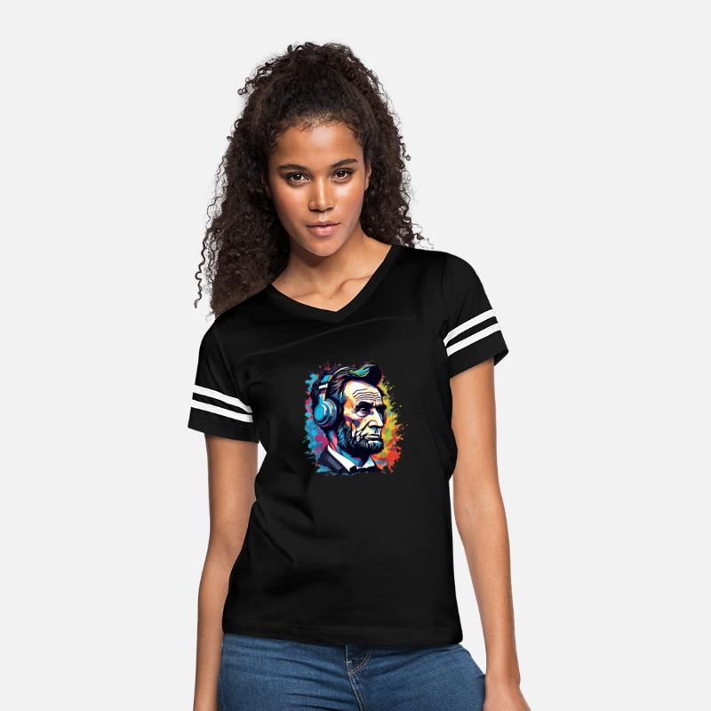 Abraham Lincoln with Graffiti Headphones