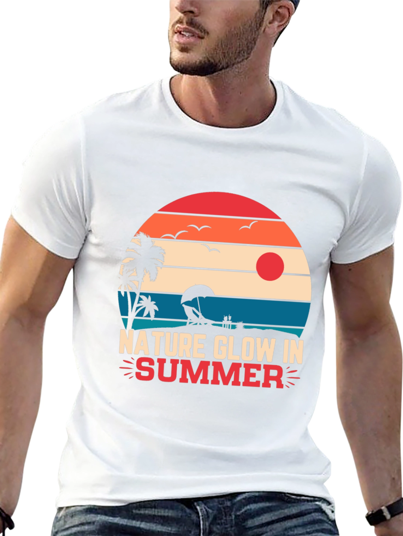 Nature Glow Summer Graphic T-Shirt