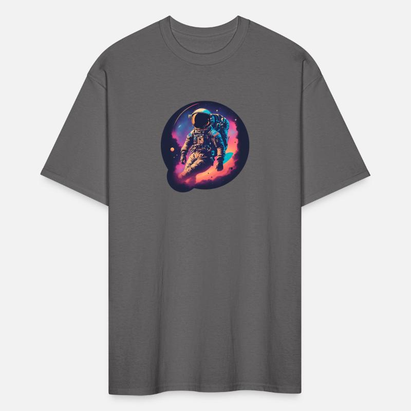 Astronaut Lost in Retrowave Galaxy