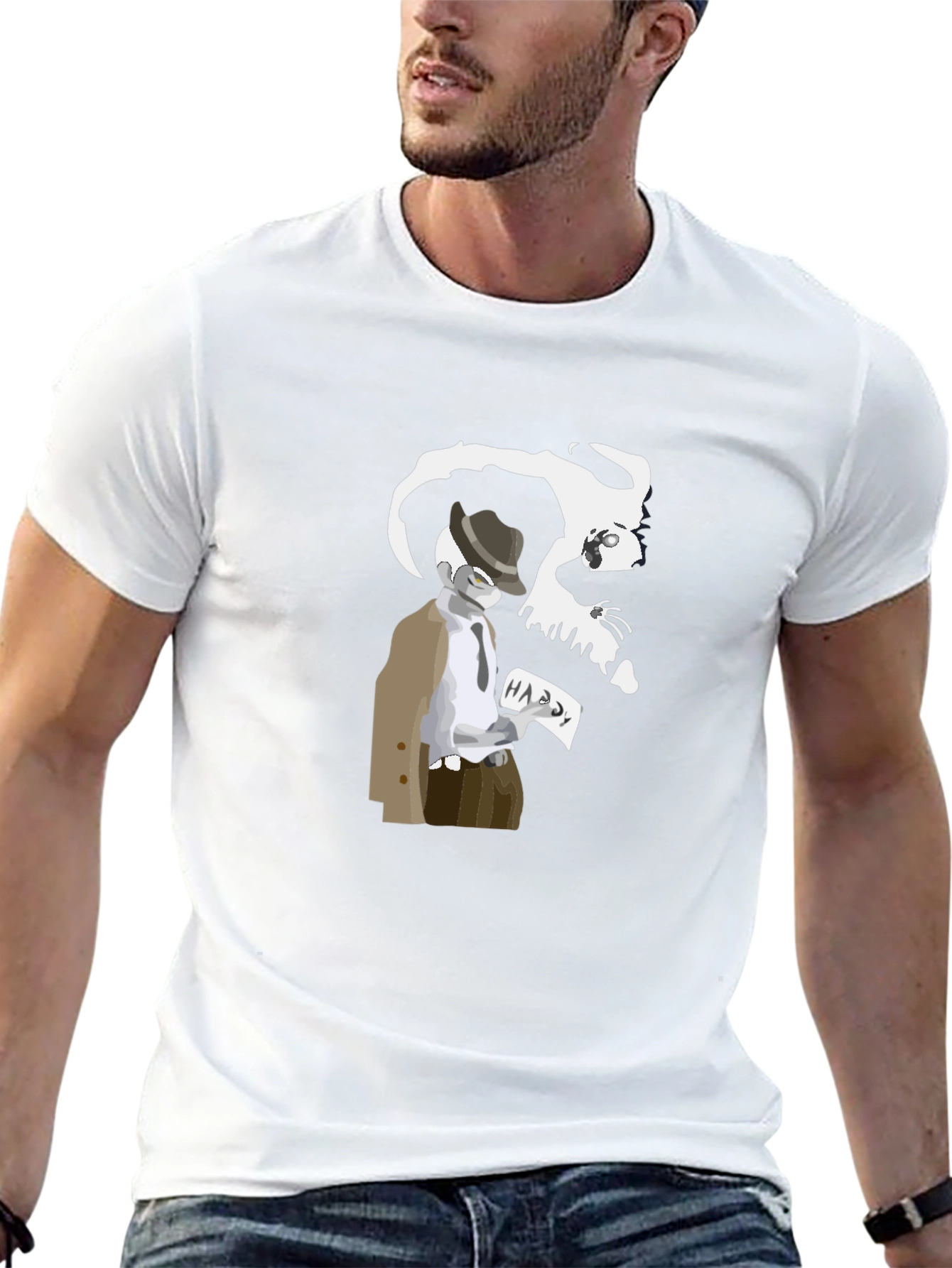 Mystery Black T-Shirt - Hardy Shadow Design