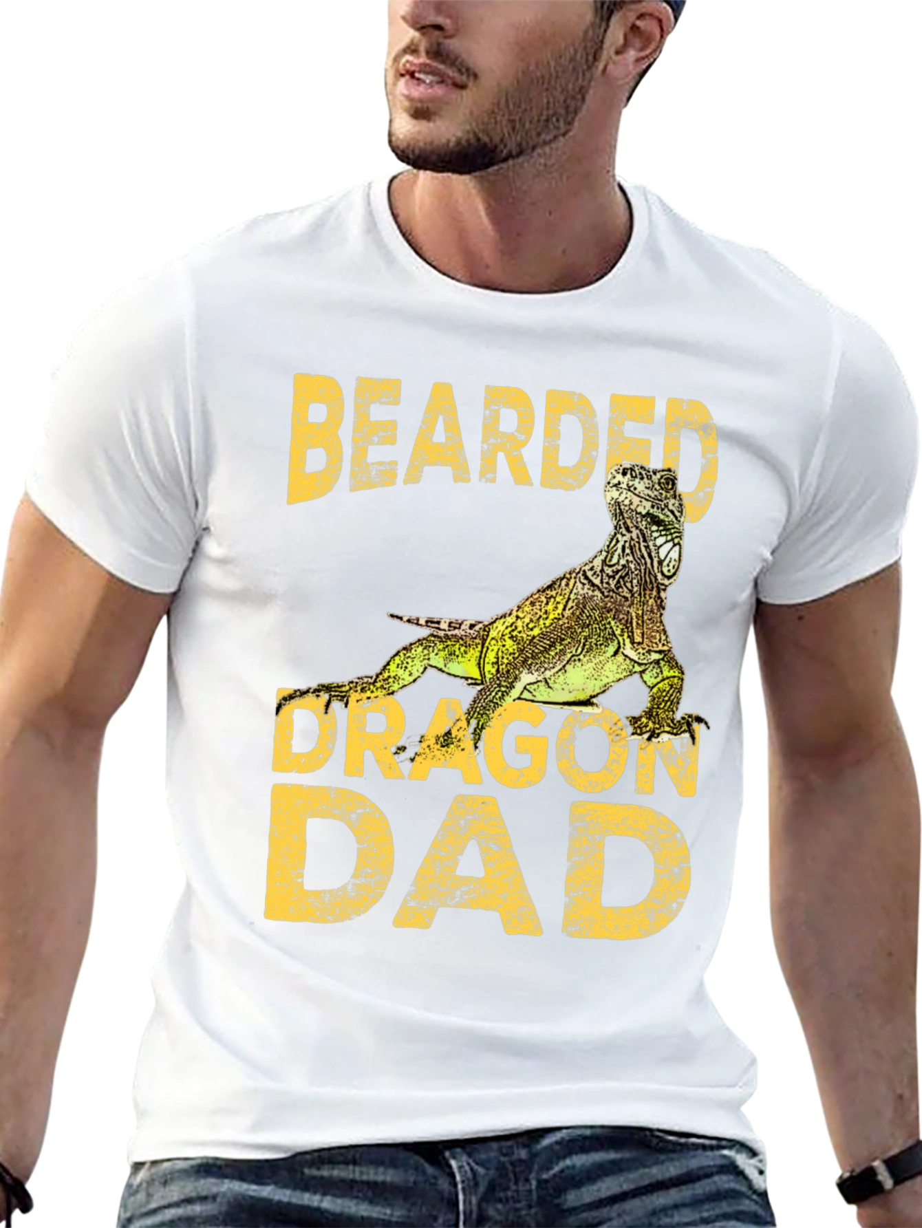 Bearded Dragon Dad Graphic T-Shirt Reptile Lover Tee