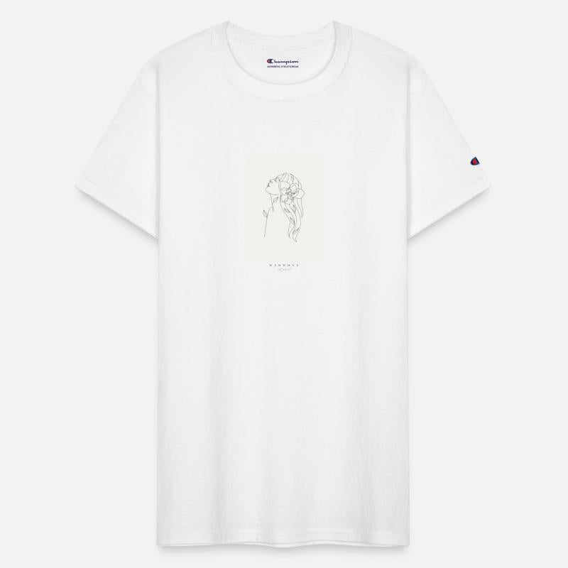beige minimalist woman line art
