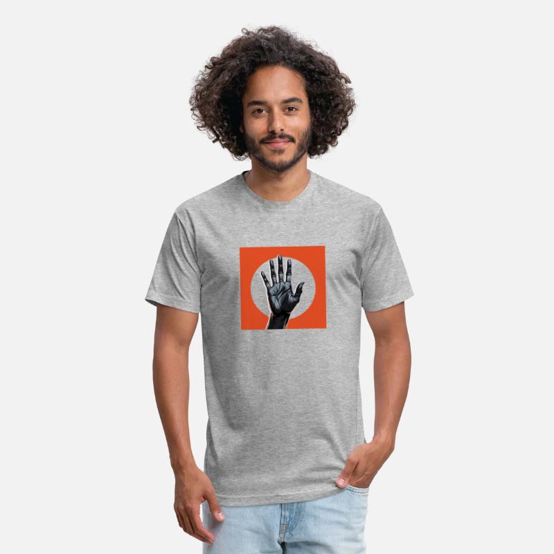 black palm raised in red circle
