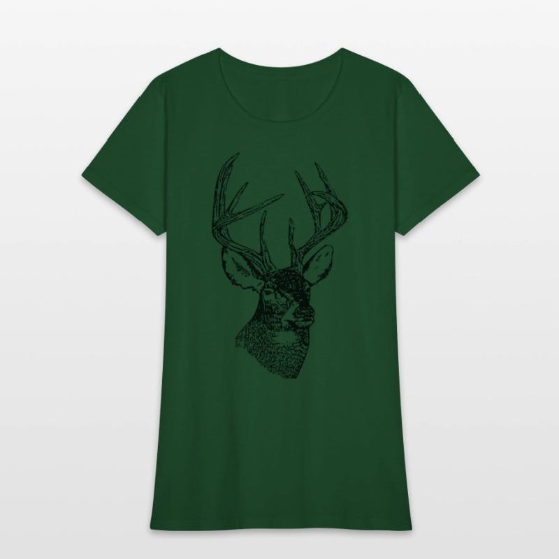 Black Whitetail Deer Head