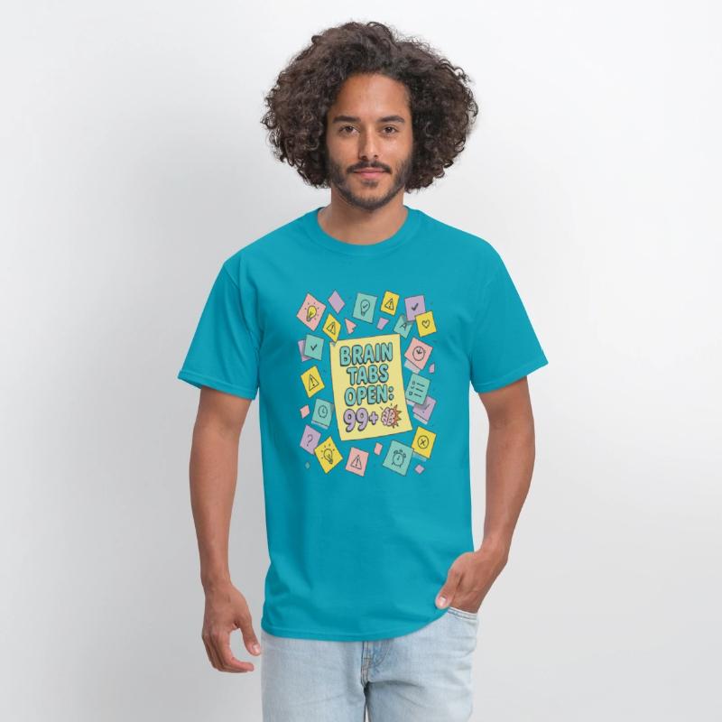 Brain Tabs Open Funny ADHD Design
