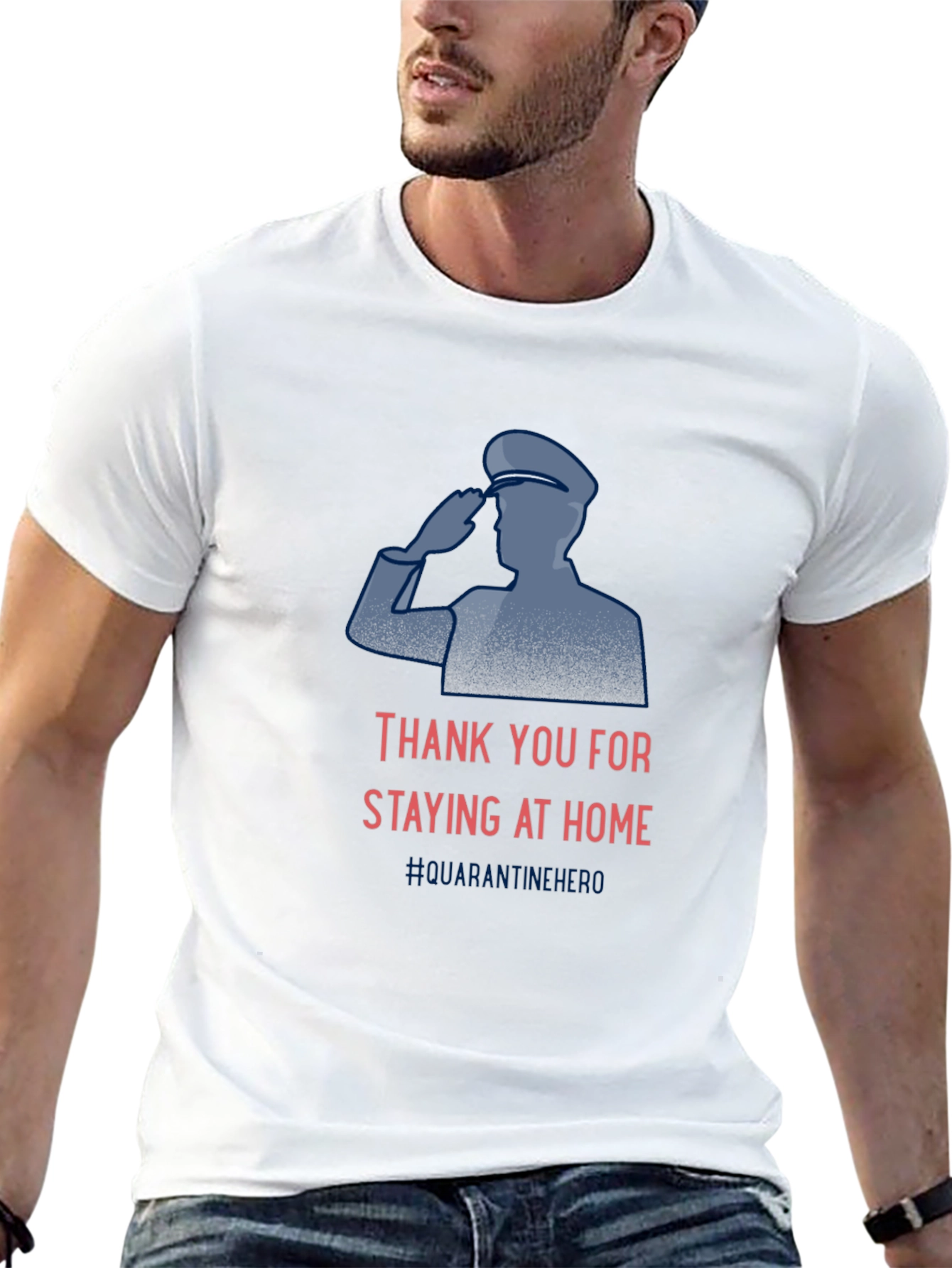 Thank You Staying Home Hero Cotton Tee