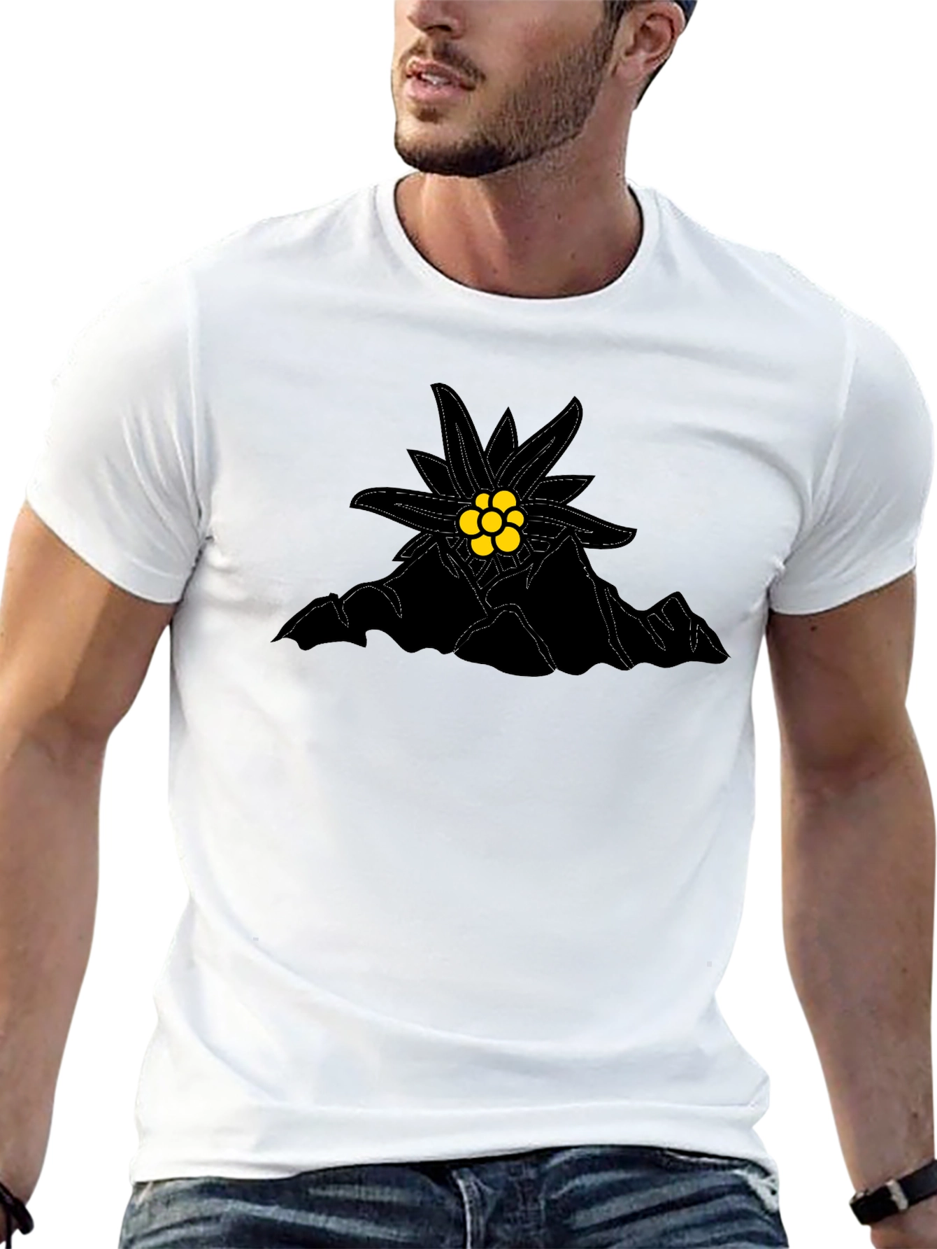 Edelweiss Mountain Black T-Shirt