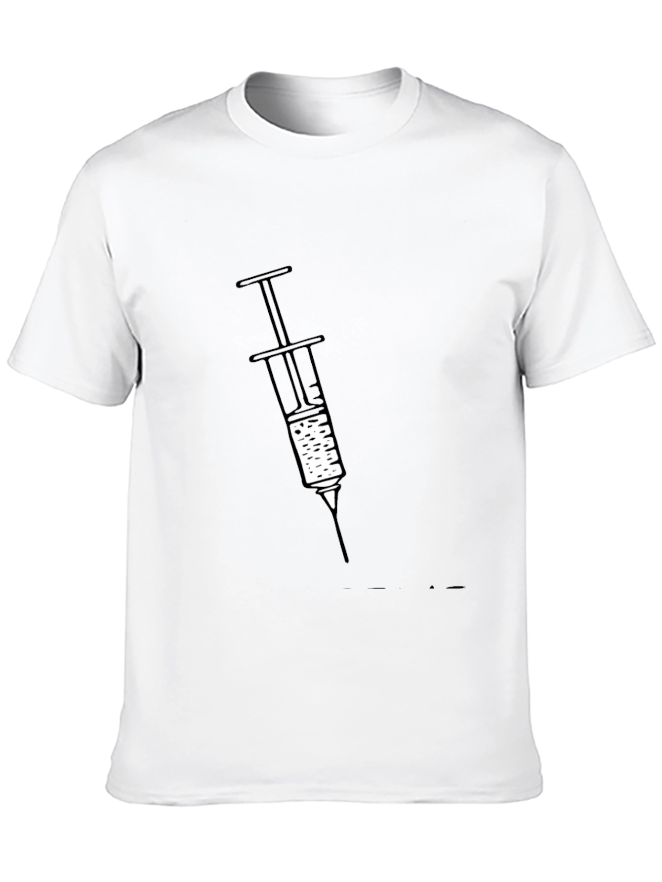 Syringe Graphic Black T-Shirt - Unique Novelty Tee