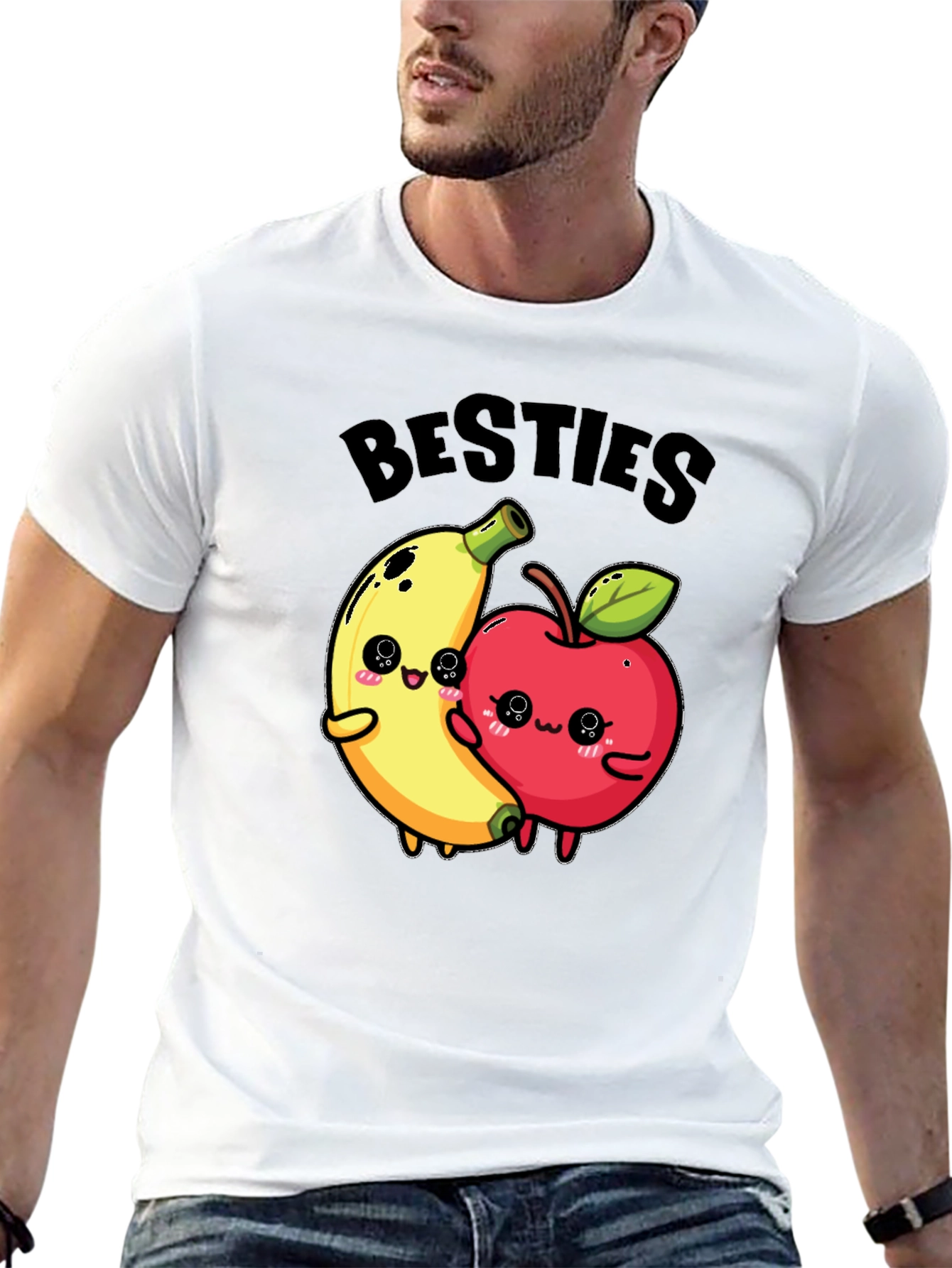 Besties Banana & Apple Graphic T-Shirt