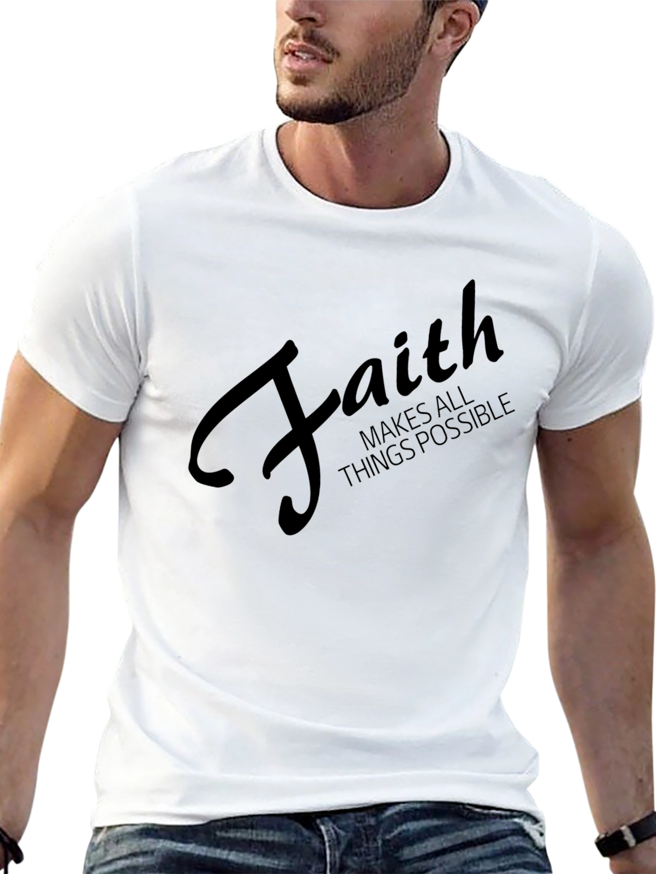 Faith Makes All Things Possible Black T-Shirt