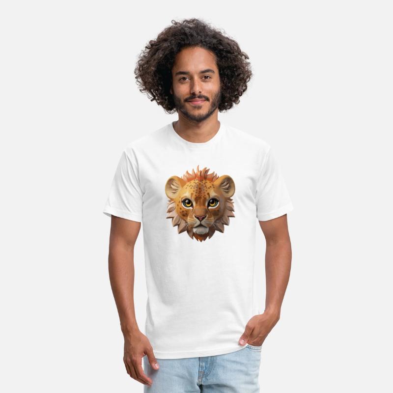 cute lion face animals design