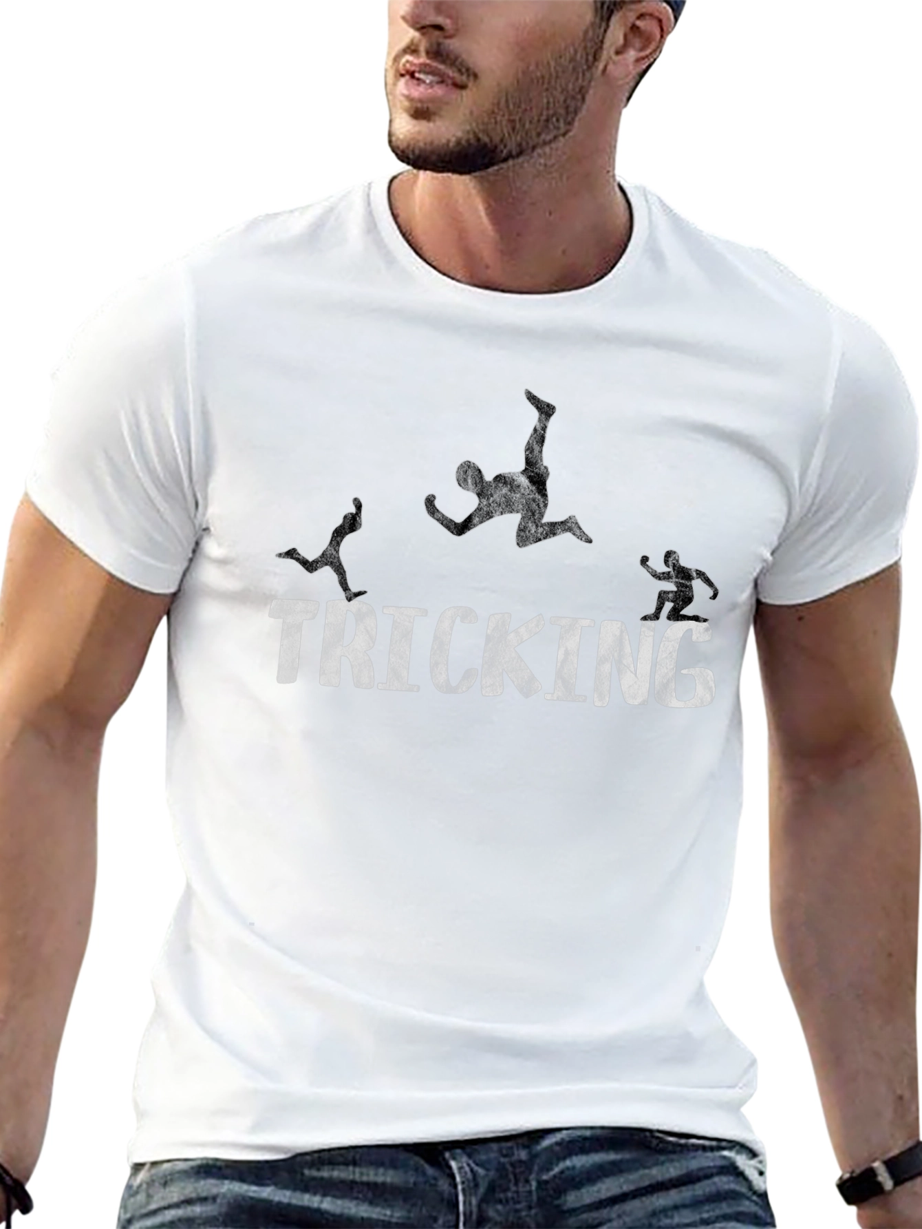 Tricking Silhouette Graphic T-Shirt Black