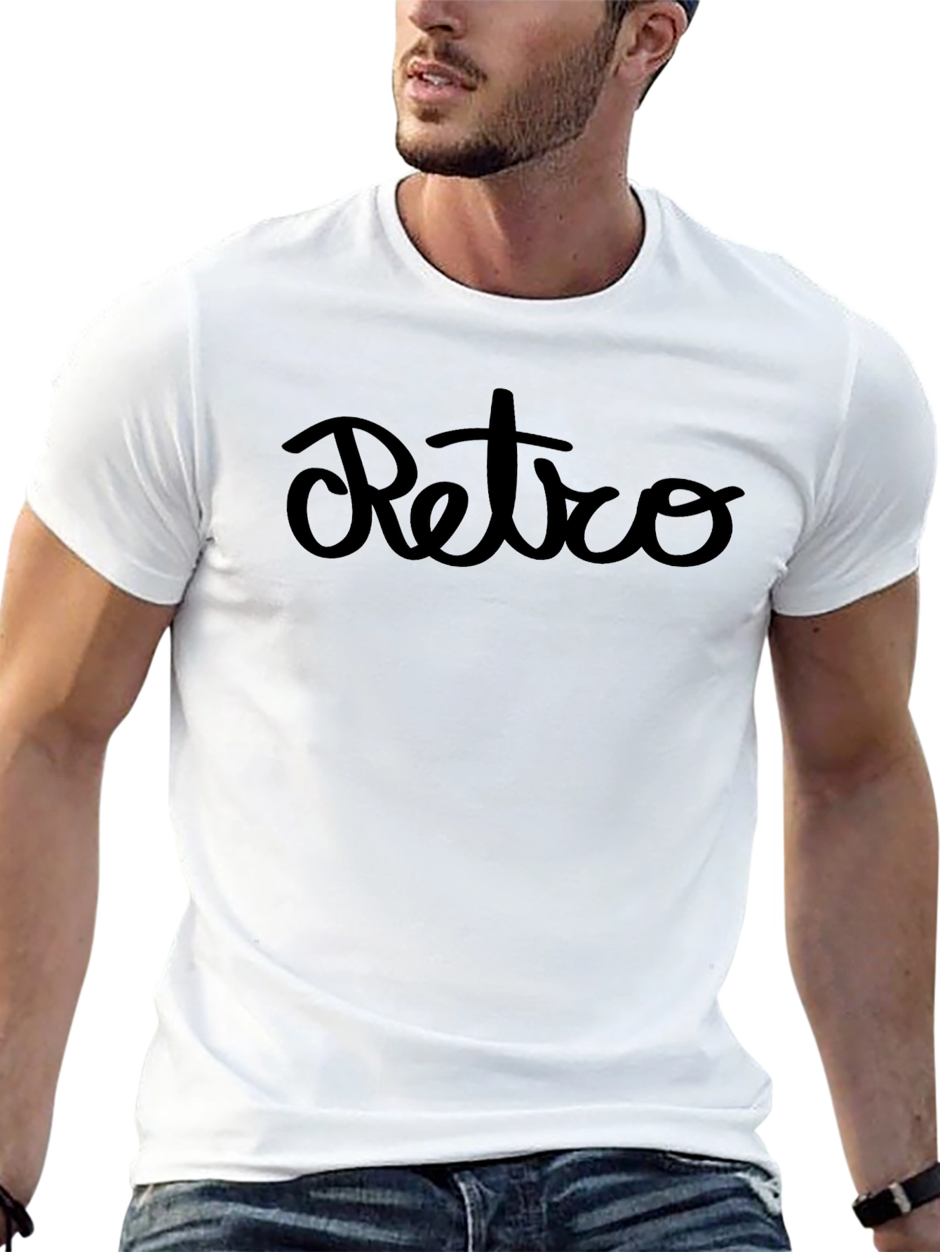 Retro Style Black Graphic T-Shirt