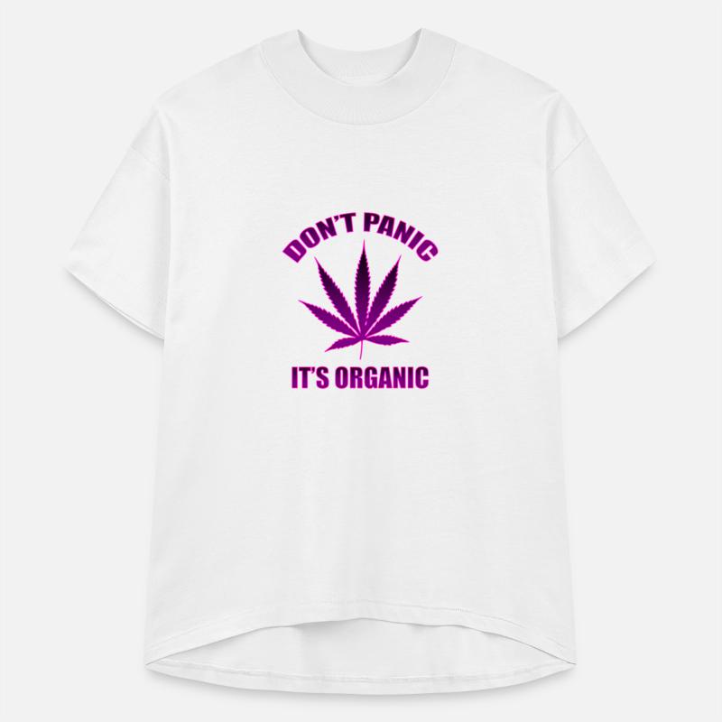 Don't panic it's Organic Cannabis Leaf Purple Logo