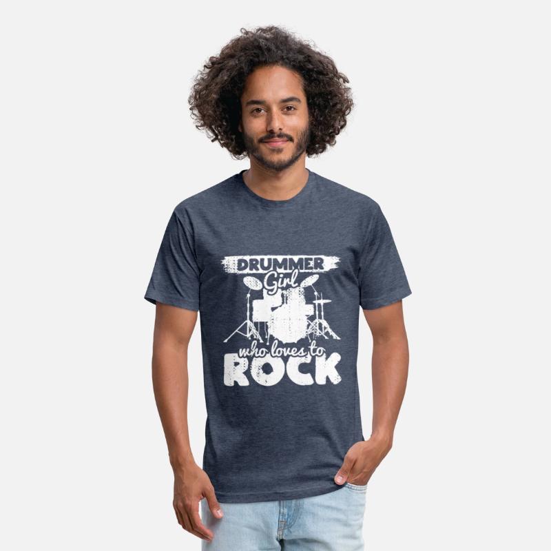 Drummer Girl Who Loves Rock Music