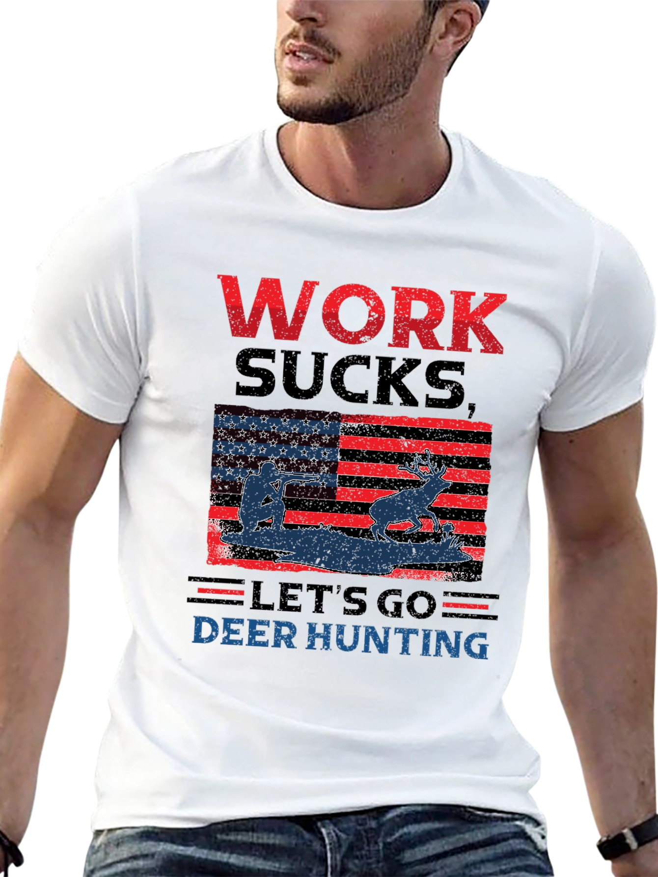 Work Sucks Lets Go Deer Hunting T-Shirt