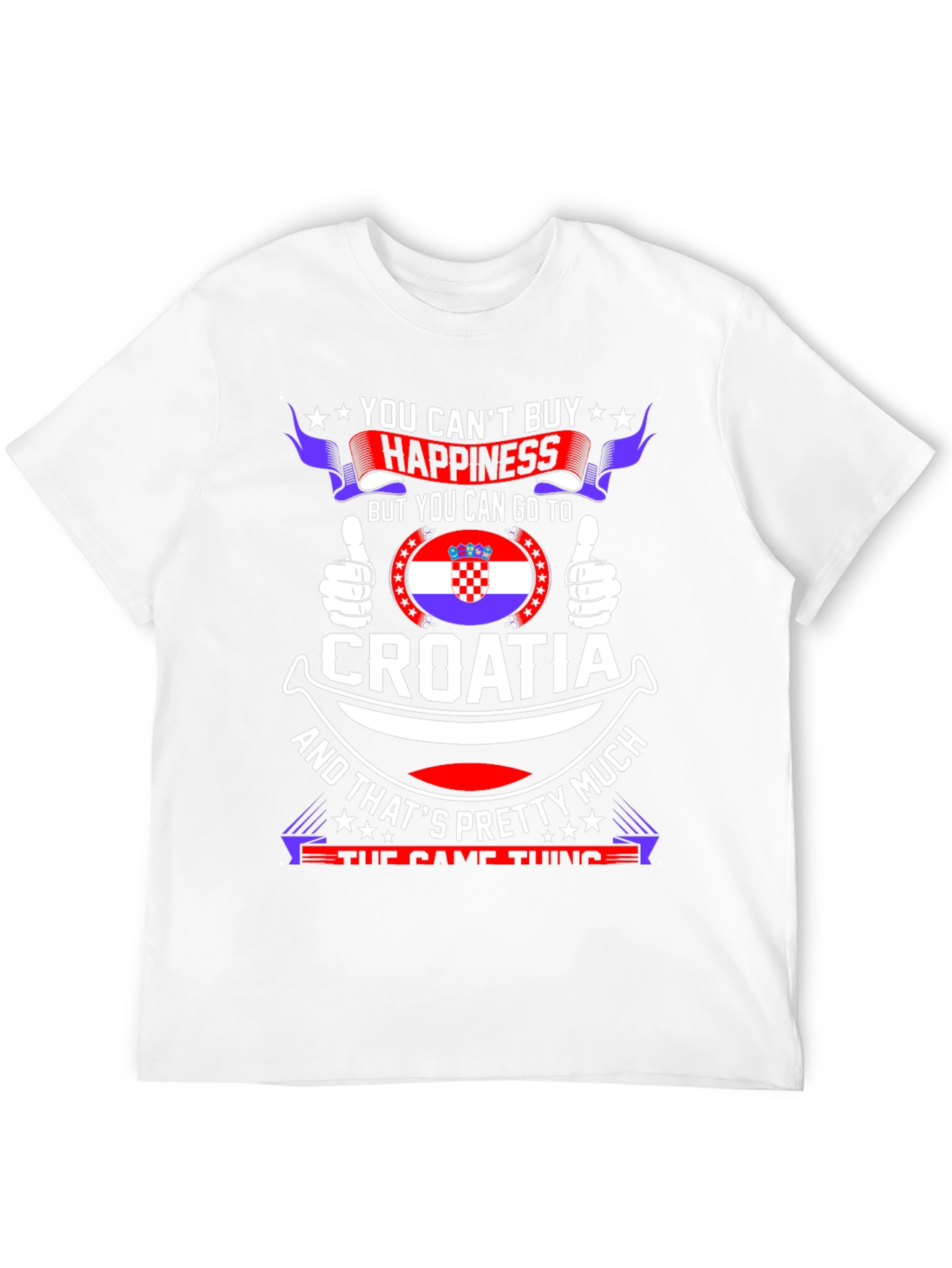 Croatia Happiness Graphic T-Shirt