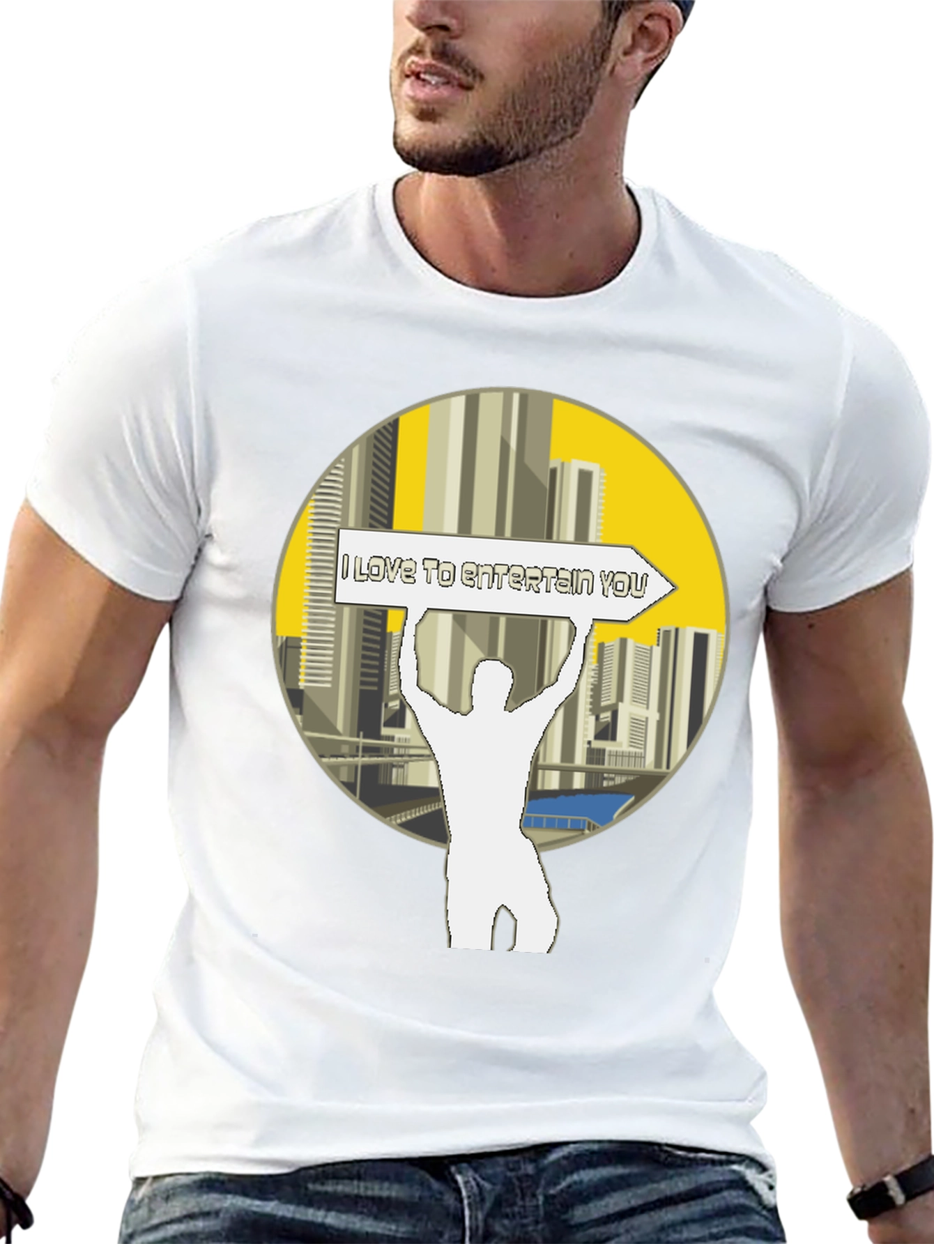 Entertain You Graphic Tee - Black
