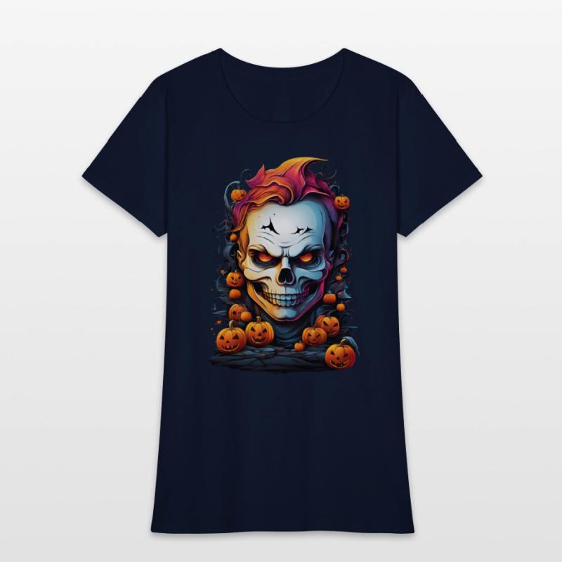 Fiery Pumpkin Skull