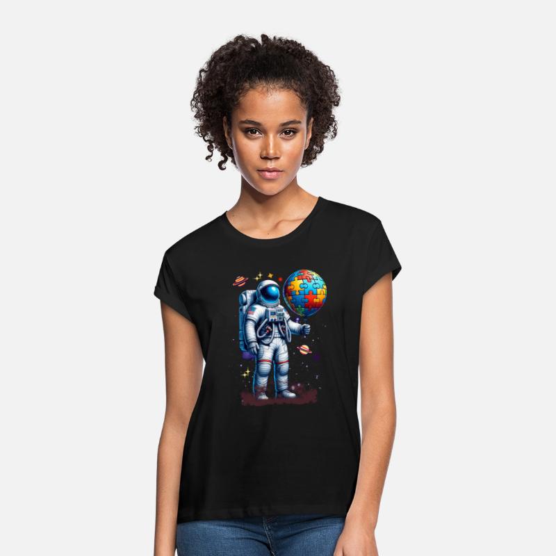 Funny Astronaut Balloon Autism Awareness Space