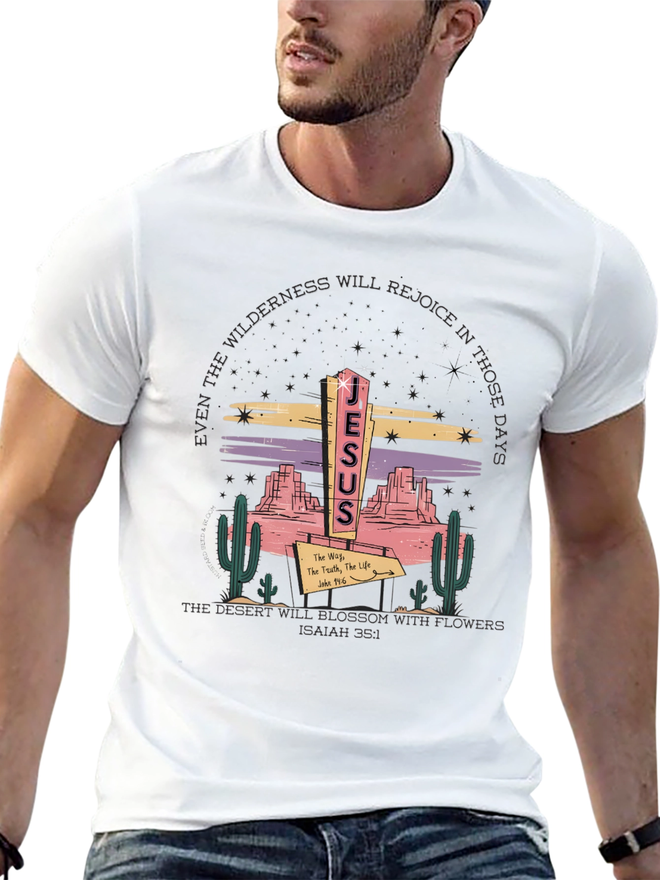 Jesus Desert Graphic T-Shirt - Christian Apparel