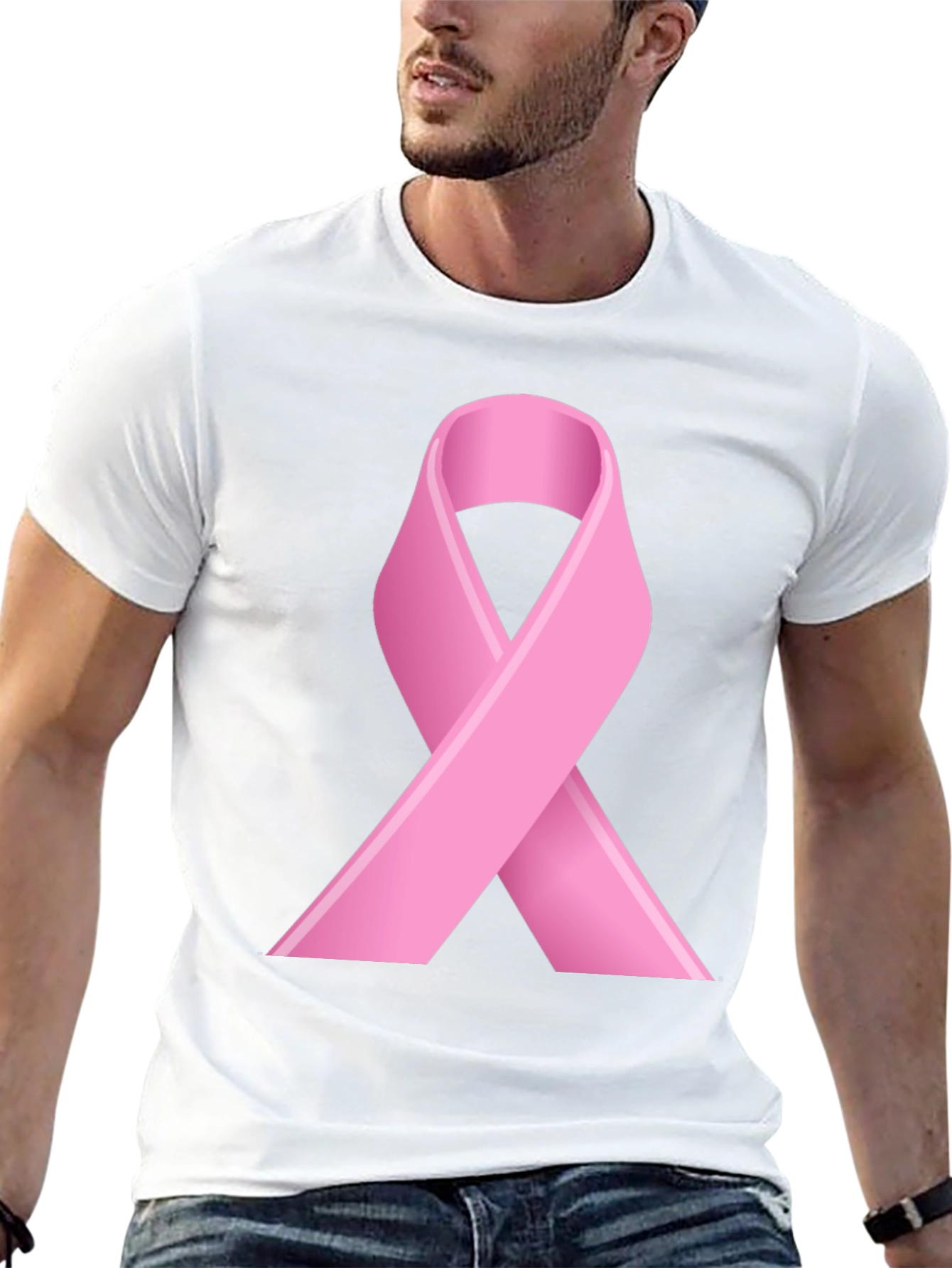 Pink Ribbon Awareness T-Shirt - Black
