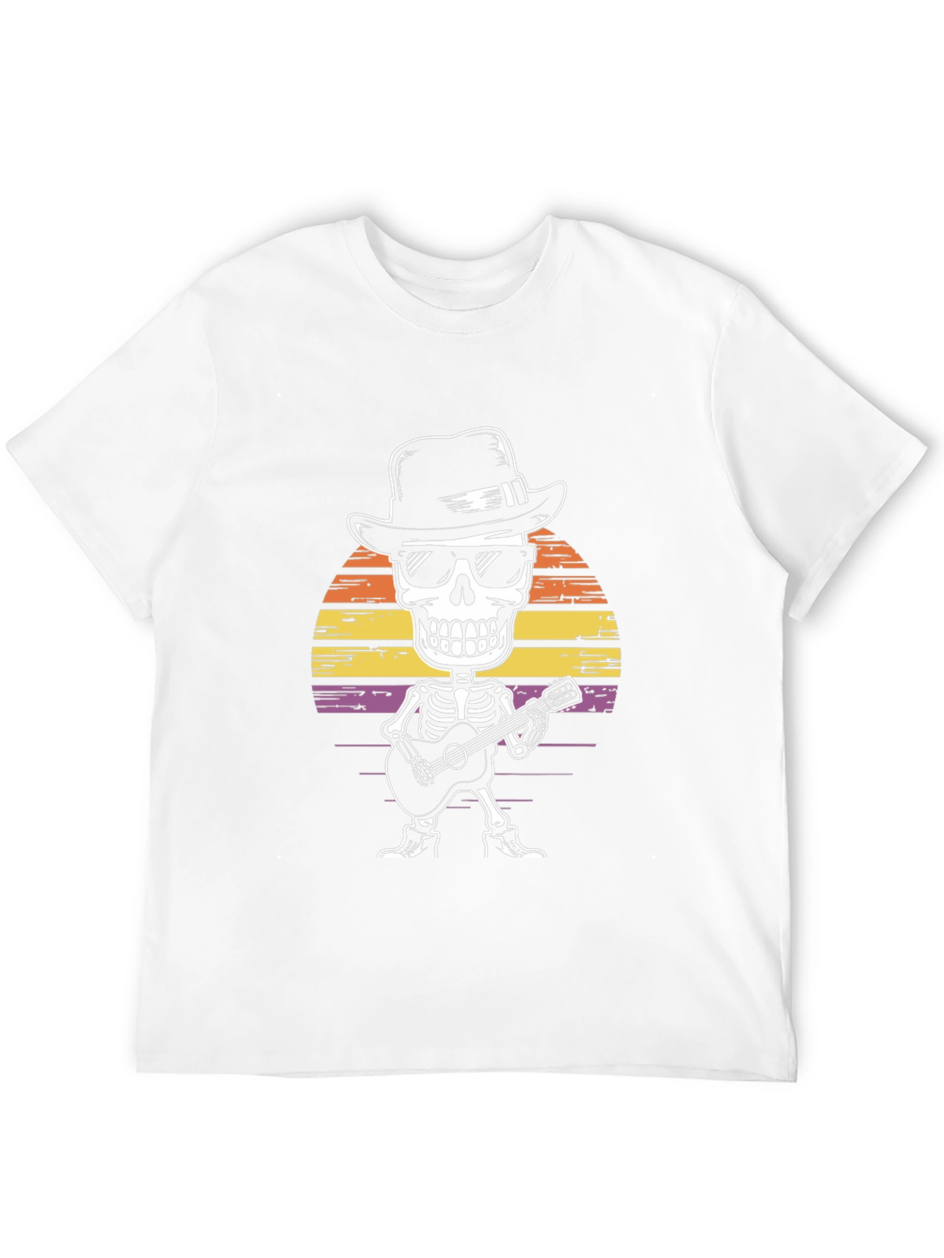 Skeleton Guitarist Graphic T-Shirt - Rock & Roll Style