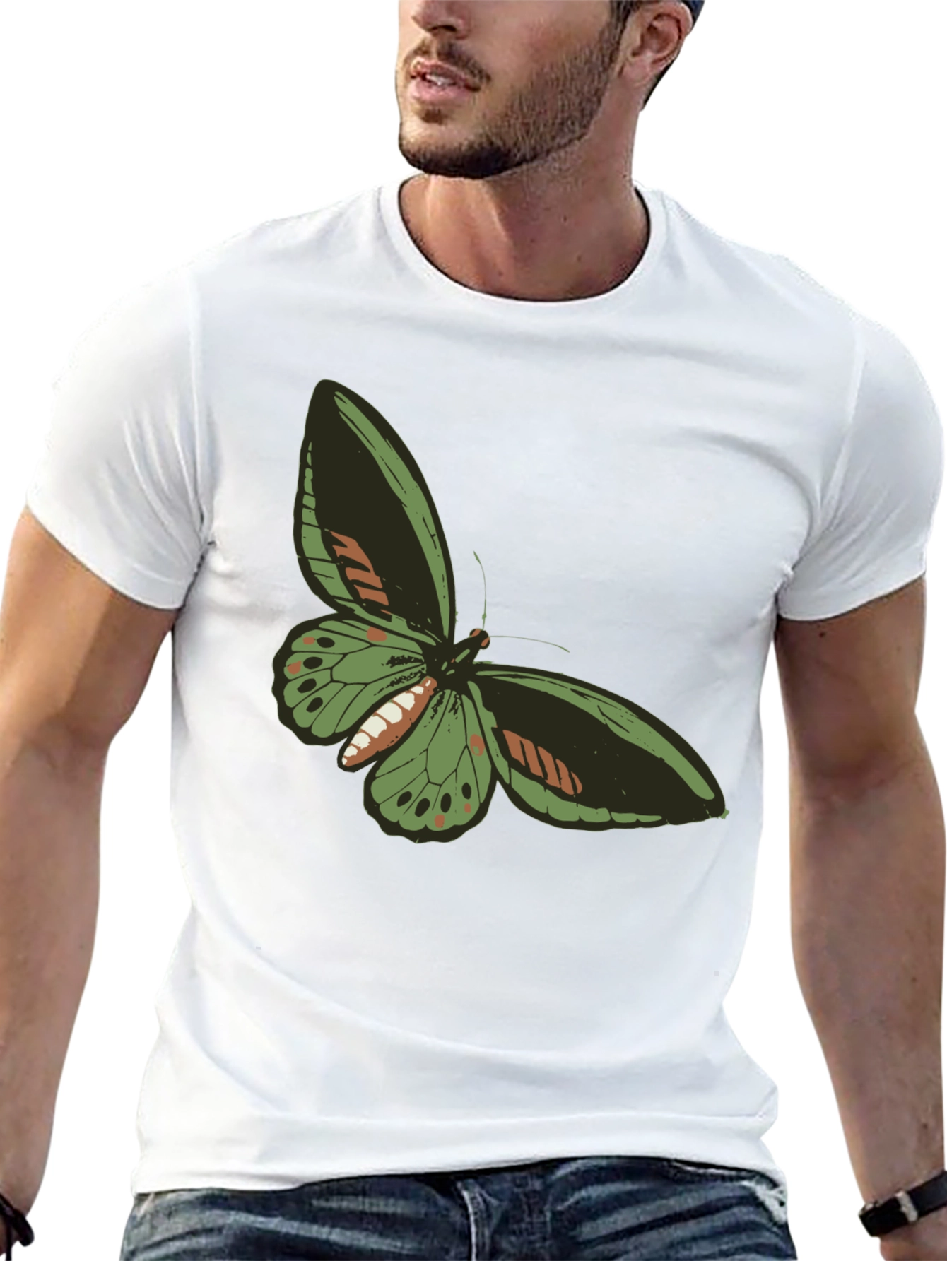 Butterfly Graphic Tee - Black Casual T-Shirt