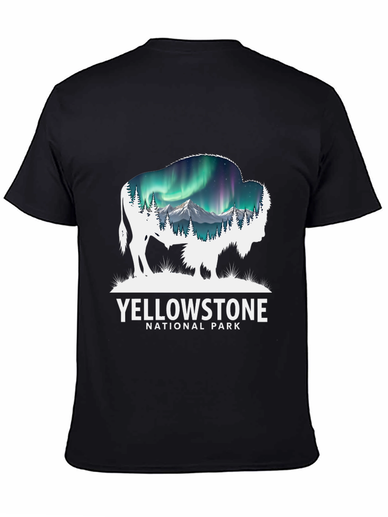 Yellowstone National Park Bison Silhouette T-Shirt