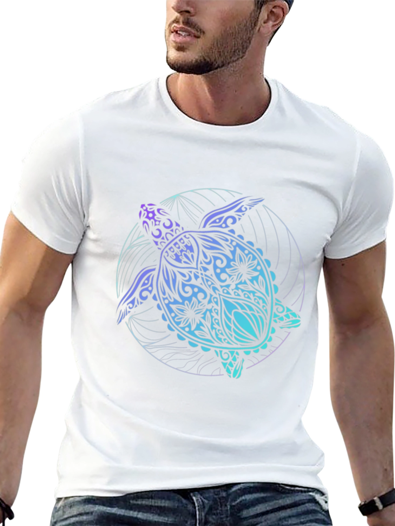 Turtle Graphic Black T-Shirt