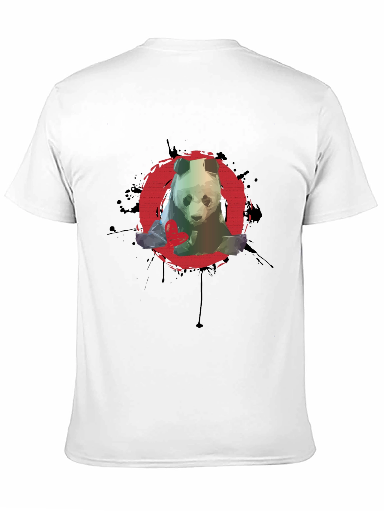 Panda Graphic T-Shirt - Red Circle Design