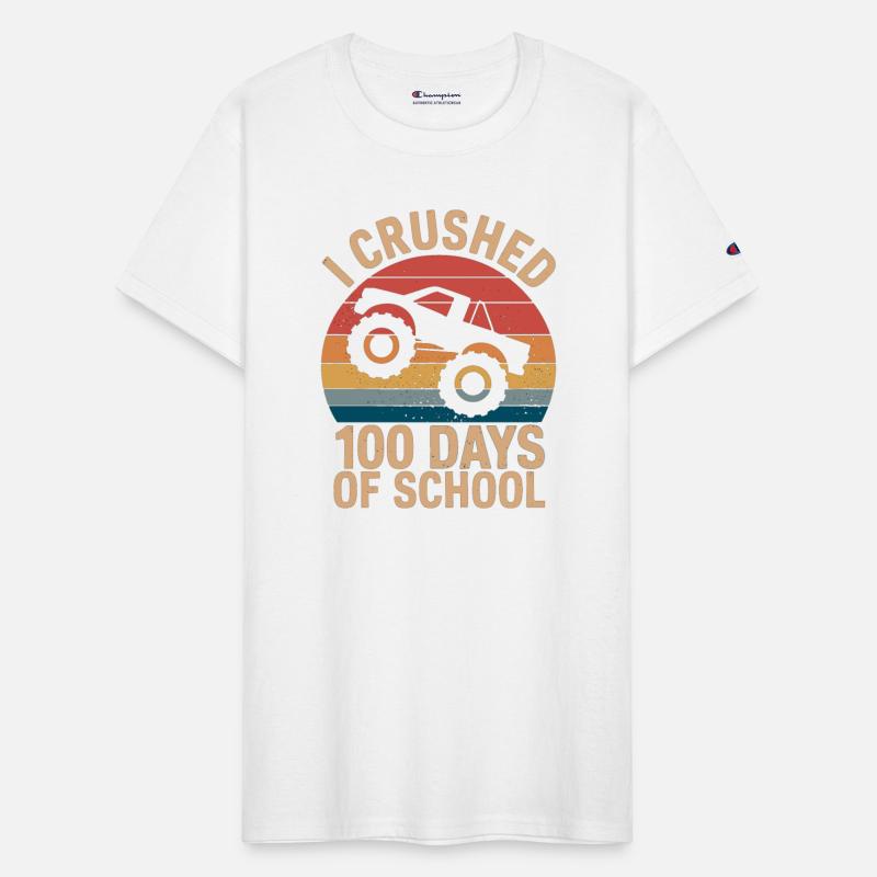 I Crushed 100 Days of School Monster Truck Boy
