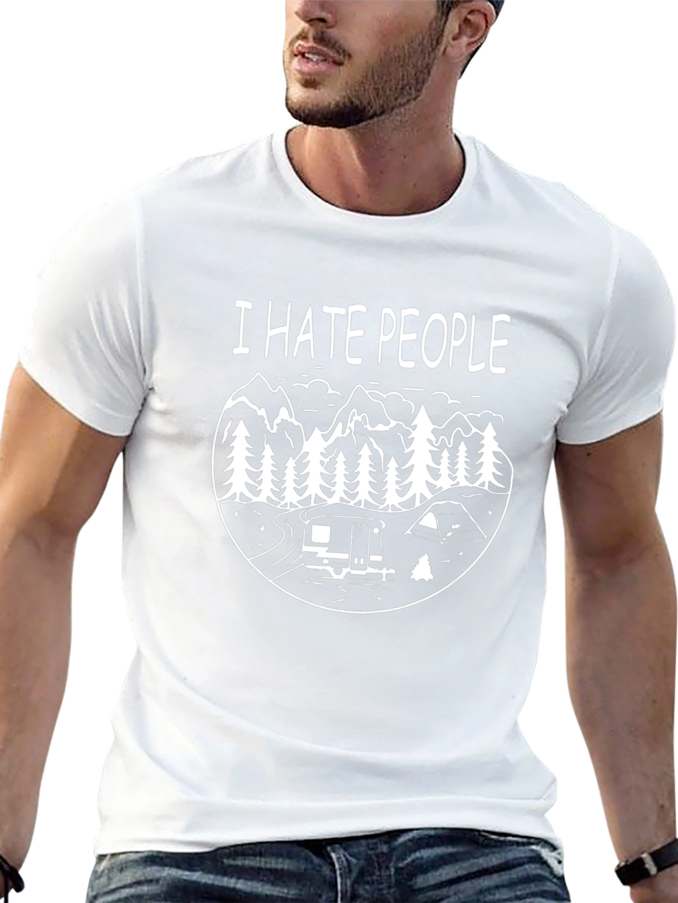 I Hate People Camping T-Shirt - Funny Anti-Social Tee
