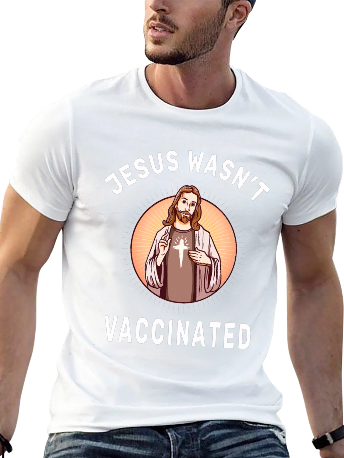 Jesus Wasnt Vaccinated Graphic Tee