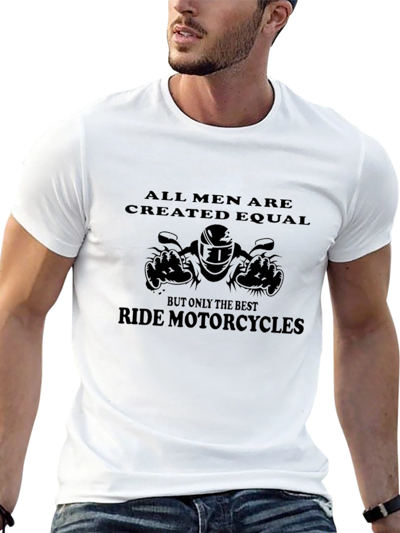 Mens Black Motorcycle T-Shirt