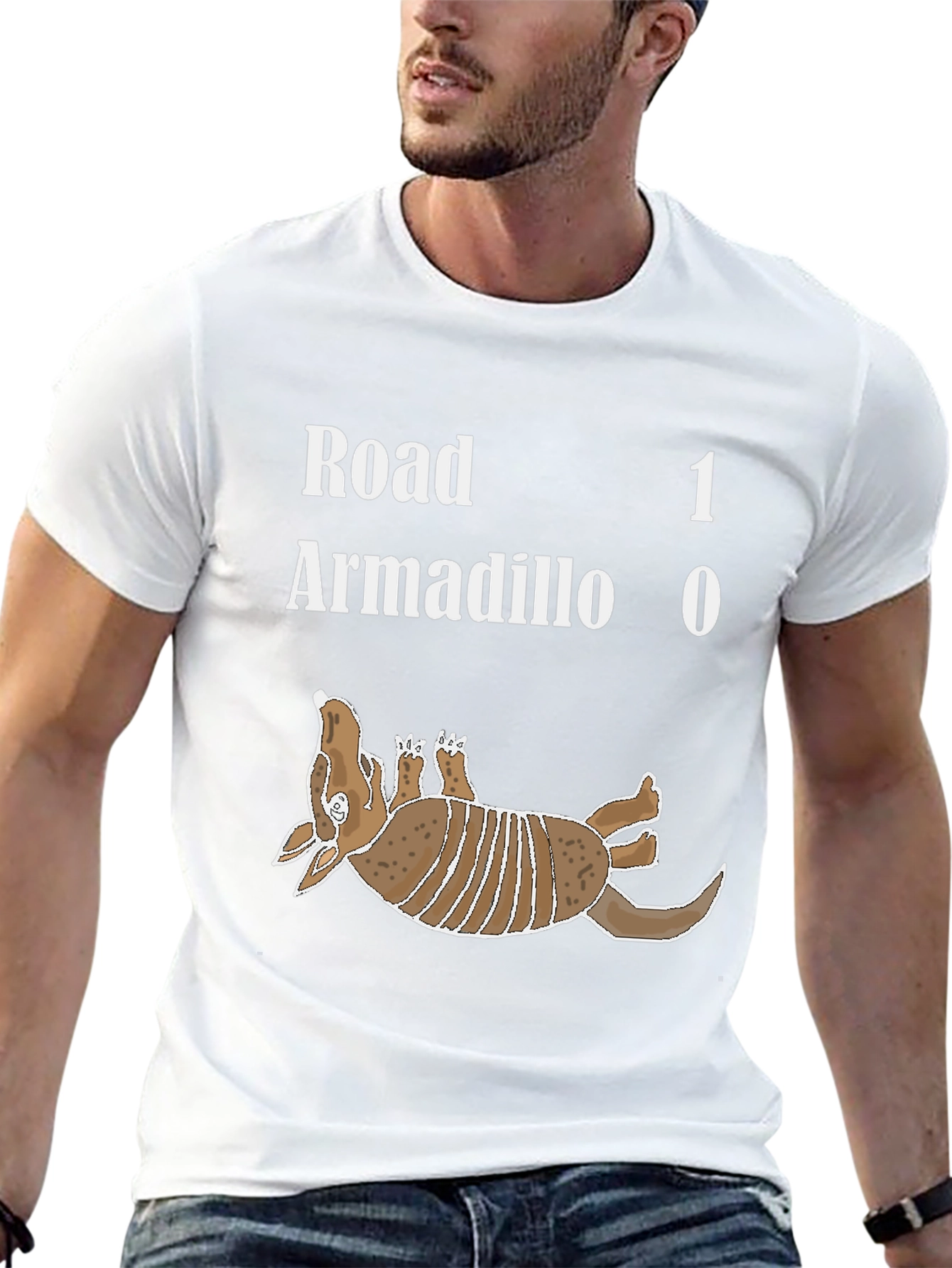 Road Armadillo Funny Graphic T-Shirt