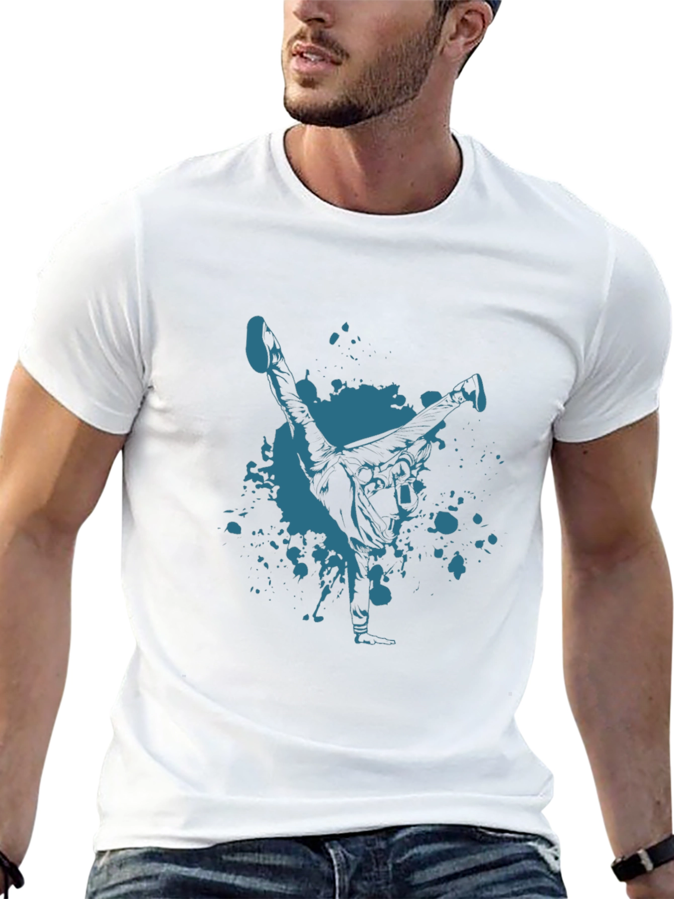 Stylish Breakdancer Graphic Tee