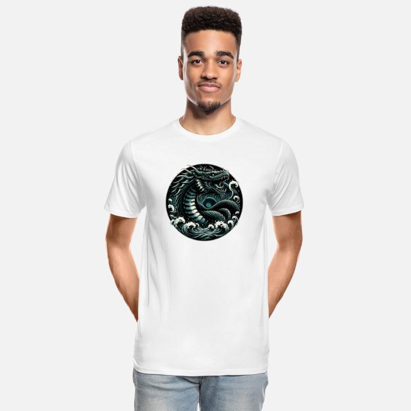 Leviathan's Oceanic Fury Round Circle Design