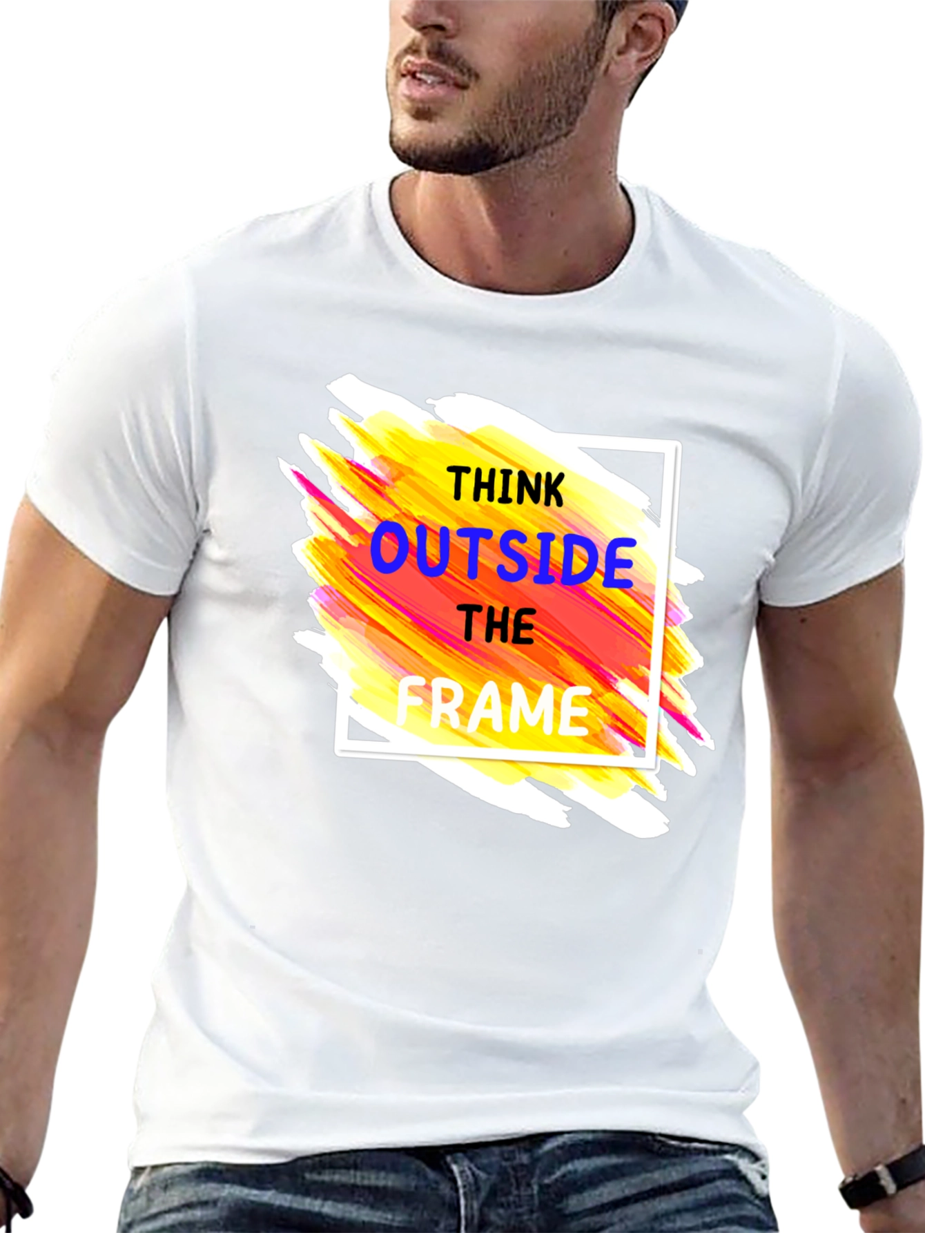Think Outside the Frame Graphic Tee - Black