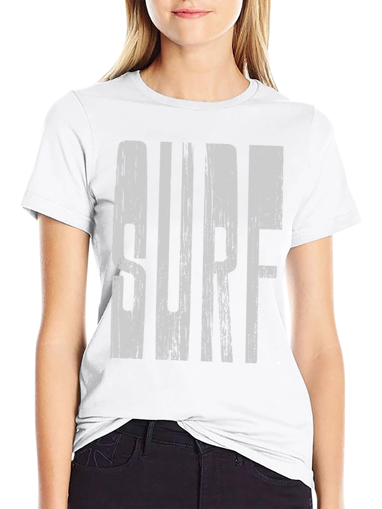 Surf Graphic Print Black T-Shirt